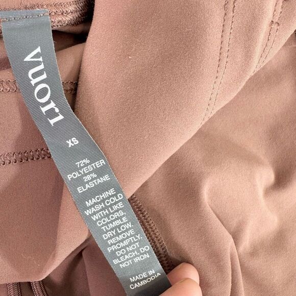 Vuori Jogger Pants Womens XS Brown Daily Leggings Drawstring Pockets Ankle Cuffs - Picture 5 of 10